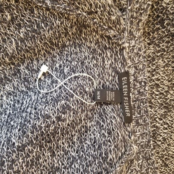 Eileen Fisher Organic Linen Knit Drape Cardigan Md - Picture 5 of 6